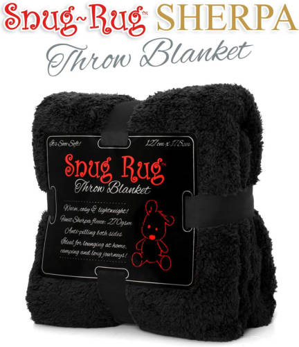Snug-Rug throw deken - zwart