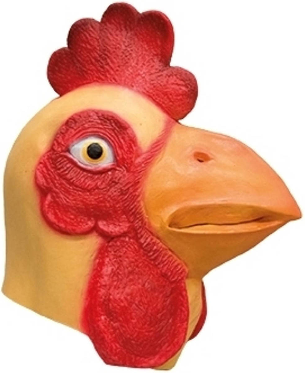Funny Fashion Kippen dierenkop masker - Verkleedmaskers