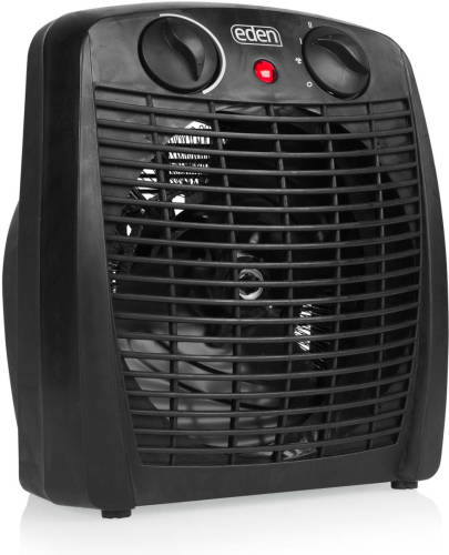 Eden Elektrische Kachel ED-7006 - Ventilatorkachel - 1000 2000 Watt - 2 warmtestanden én ventilator - Zwart