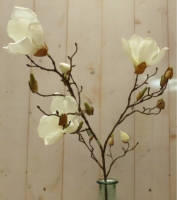 Warentuin Mix - Kunstmagnolia tak groot met zijtakken wit