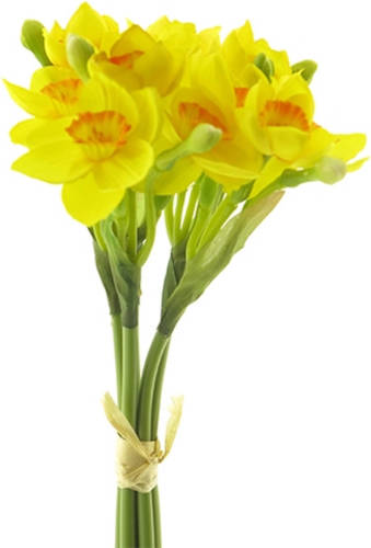Nova Nature - Daffodil bundle x5 yellow/orange 32 cm kunstbloem
