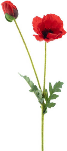 Nova Nature - Poppy spray soo red 62 cm kunstbloemen