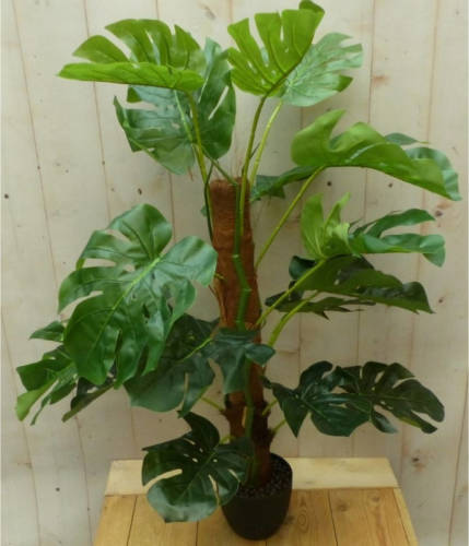 Warentuin Mix - Kunstmonstera op stam groen 50 cm