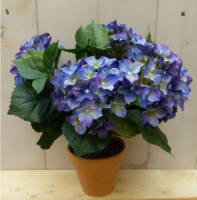 Warentuin Mix - Kunsthortensia blauw in pot 35 cm