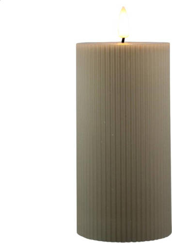 Magic Flame - LED kaars 7,5x15cm licht grijs