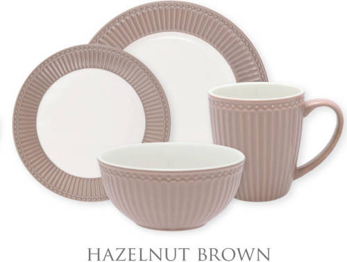 GreenGate Alice Hazelnoot bruin Serviesset 4-delig