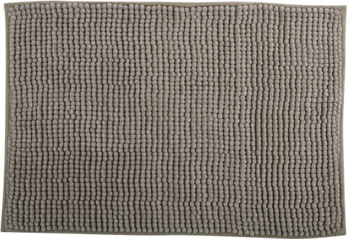 MSV Badkamerkleed/badmat voor op de vloer - beige - 60 x 90 cm - Microvezel - Badmatjes