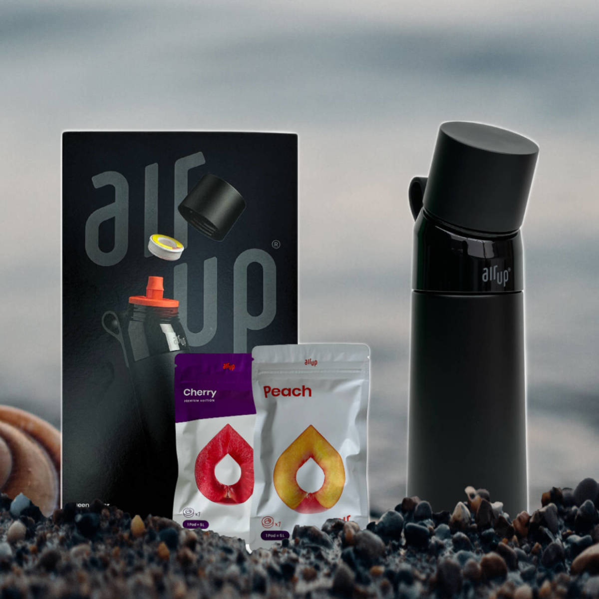 Air up ® 480 ml Steel Bottle Black starterskit + twee pods