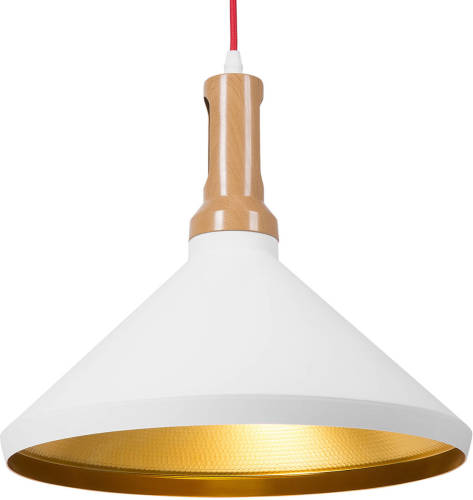 Beliani LIARD - Hanglamp-Wit-Aluminium