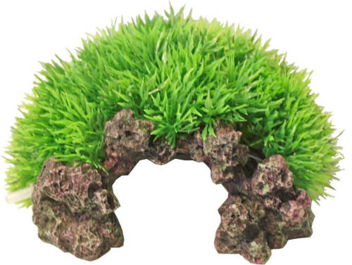 Gebr. de Boon Plastic Green Moss op rots met uitstromer 16x8.5 cm