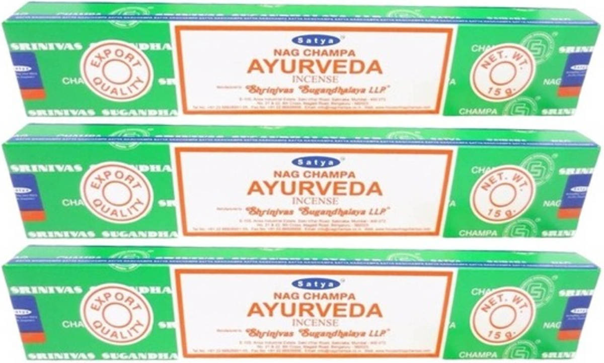 36 Nag Champa wierookstokjes Ayurveda 15 gram - Wierookstokjes