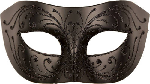 Funny Fashion Venetiaans oogmasker - zwart voor volwassenen - Carnaval verkleed maskers - Verkleedmaskers