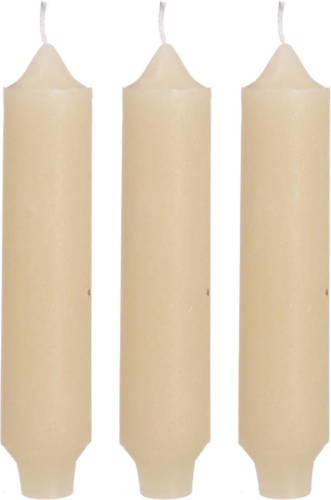 Hortus - Palermo kaarsen set 3 stuks dia. 3.5 x H 17 cm creme