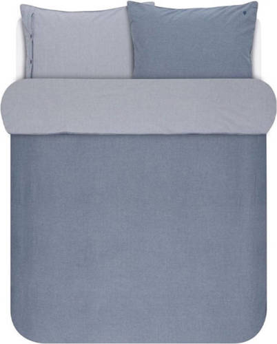 Marc O'Polo Dekbedovertrek Washed Chambray - Blauw - Lits-jumeaux 240x200/220 cm