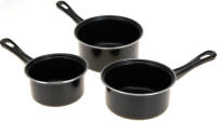 Excellent Houseware 3-delige steelpannen/sauspannen anti-aanbak set 14/16/18 cm - Steelpannen