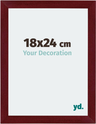 Your Decoration Fotolijst 18x24cm Wijnrood Geveegd MDF Mura