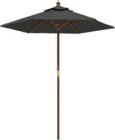 The Living Store Parasol Outdoor - antraciet - 196 x 231 cm - uv-beschermend en kleurvast polyester