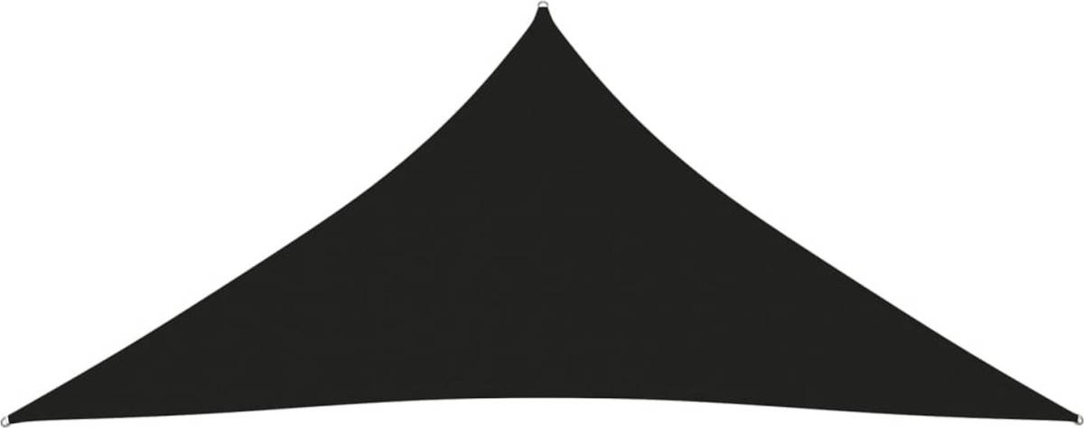 The Living Store Zonnezeil Driehoekig - 3.6 x 3.6 x 3.6 m - Zwart - PU-gecoat oxford stof
