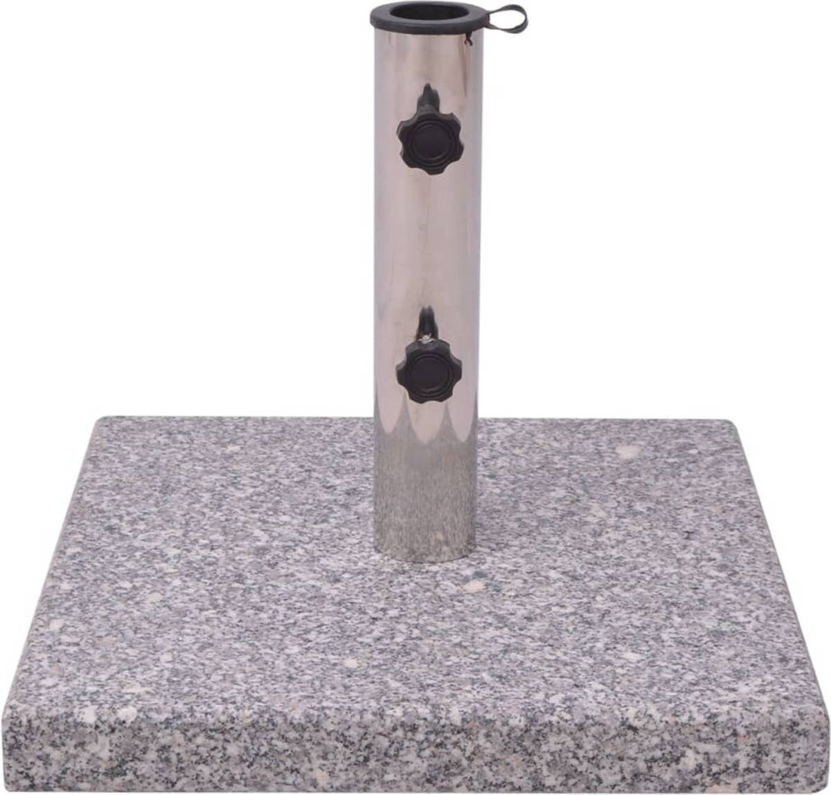 The Living Store Parasolvoet - Graniet - 20 kg - 400 x 400 x 48mm - Voor Ø 38/48 mm parasols