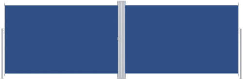 The Living Store Zijluifel Uittrekbaar 220 x (0 - 600) cm Blauw - UV-Bestendig Polyester Inclusief