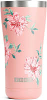 Zoku - Thermosbeker RVS, 550 ml, Roze Bloem Design, 3-in-1 - Zoku