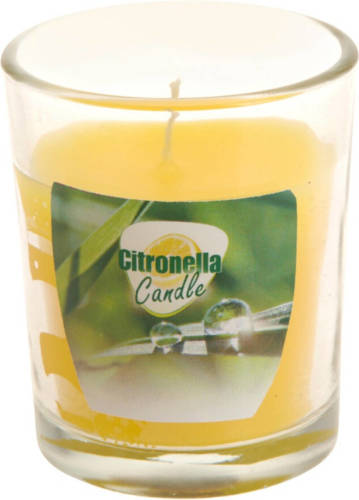 Trend Candles Citronella kaars - in transparant glas - 5 x 6 cm - citrusgeur - geurkaarsen