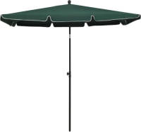 The Living Store Parasol Groen 210x140x238 cm - UV-beschermend polyester - Staal - Kantelfunctie