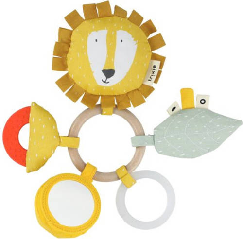 Dobeno Trixie speelring Mr. Lion 24 cm katoen/polyester/tpe geel