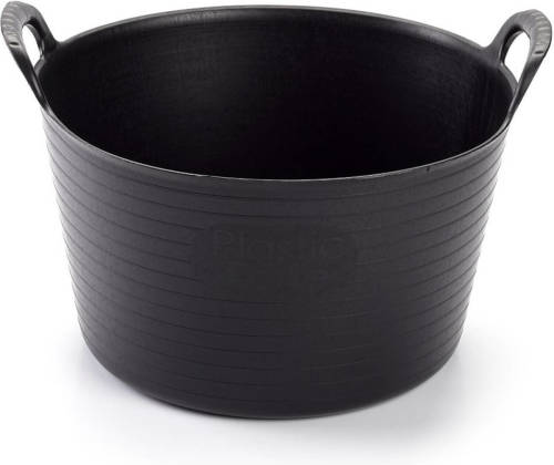 Forte Plastics Zwarte flexibele opbergmand/emmer 56 liter - Wasmanden