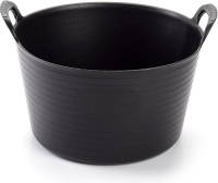 Forte Plastics Zwarte flexibele opbergmand/emmer 56 liter - Wasmanden