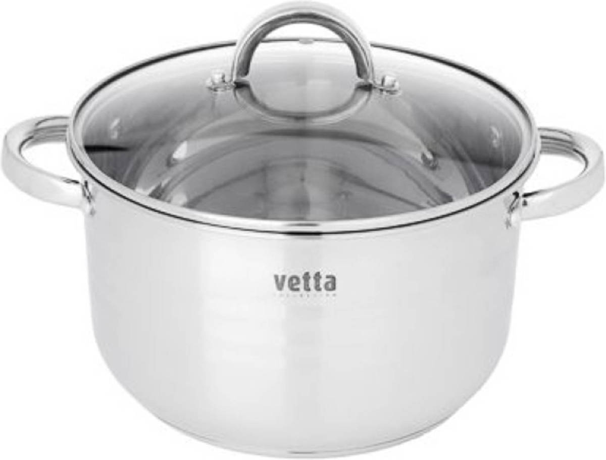 Vetta Fulton Kookpan Ø24 CM - 5,4 Liter - Glazen deksel