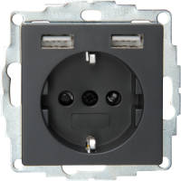 Kopp - Wandcontactdoos - Athenis HK07 - Inbouw - 1-voudig Stopcontact - 2-voudig USB Aansluiting - Randaarde