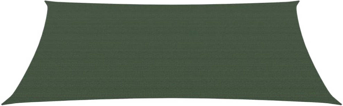 The Living Store Schaduwdoek - HDPE - 2.5 x 4 m - Donkergroen - UV-Bestendig