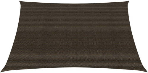 The Living Store Schaduwdoek Vierkant 3.6 x 3.6m - Bruin HDPE - Schimmelwerend - UV-bestendig