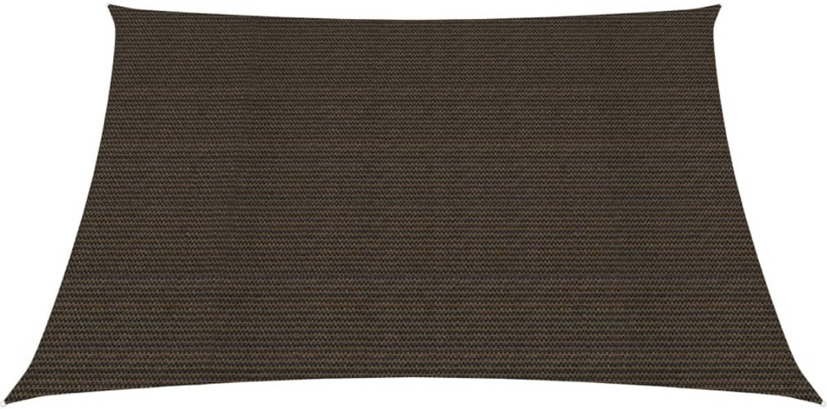 The Living Store Schaduwdoek Vierkant 3.6 x 3.6m - Bruin HDPE - Schimmelwerend - UV-bestendig