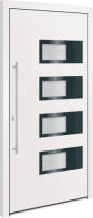 VidaXL Voordeur 100x200 cm aluminium en PVC wit