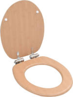 VidaXL Toiletbril met soft-close deksel bamboe MDF