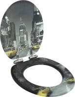 VidaXL Toiletbril met soft-close deksel New York MDF