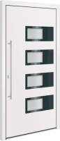 VidaXL Voordeur 110x210 cm aluminium en PVC wit