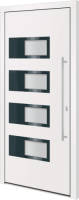 VidaXL Voordeur 100x210 cm aluminium en PVC wit