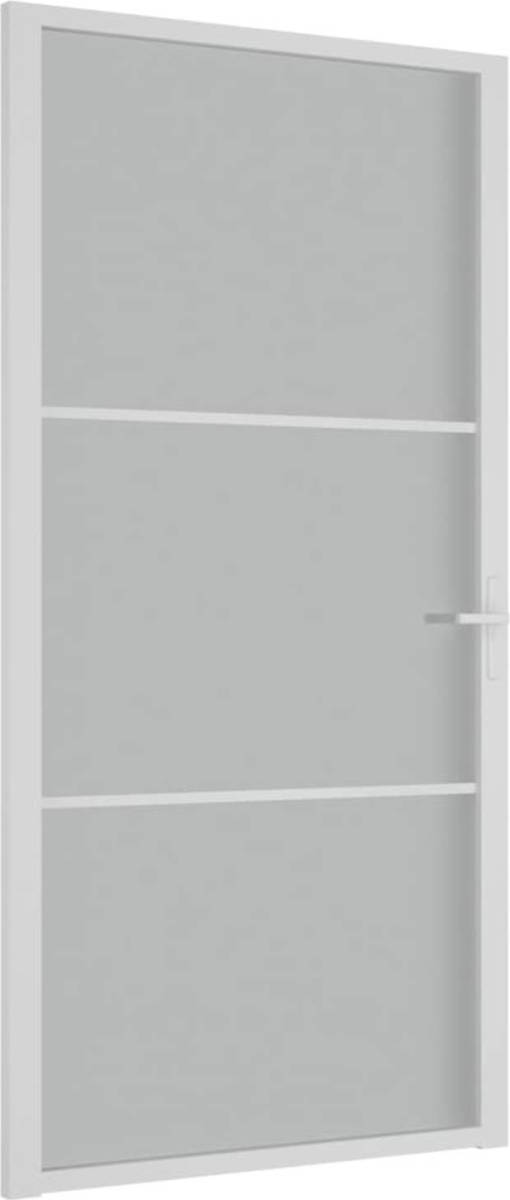 VidaXL Binnendeur 102,5x201,5 cm matglas en aluminium wit