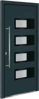VidaXL Voordeur 100x210 cm aluminium en PVC antracietkleurig