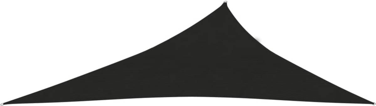 The Living Store Zonnezeil Schaduwdoek - 3x4x5m - Zwart HDPE - 90% UV-bescherming