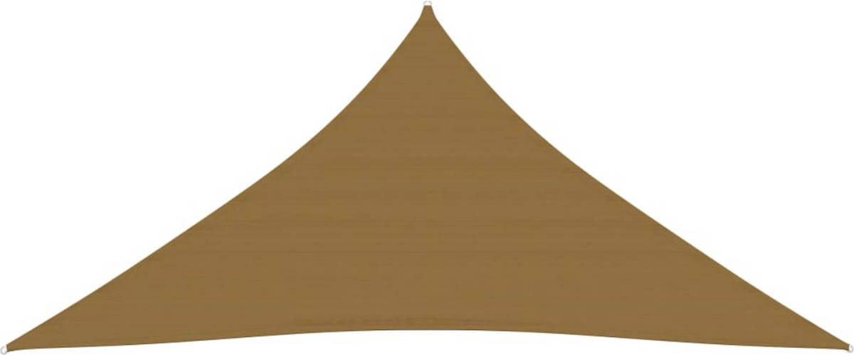 The Living Store Zonnezeil HDPE Taupe 3.6 x 3.6 x 3.6 m - Schaduwdoek met 90% UV-bescherming