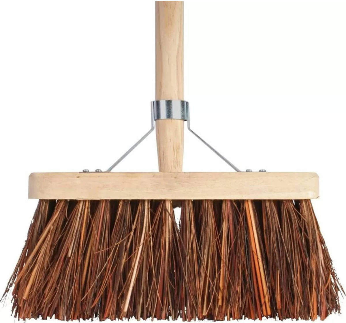Talen Tools Buitenbezem - natuurvezel - 28 cm - 130 cm tuinbezem - Bezem