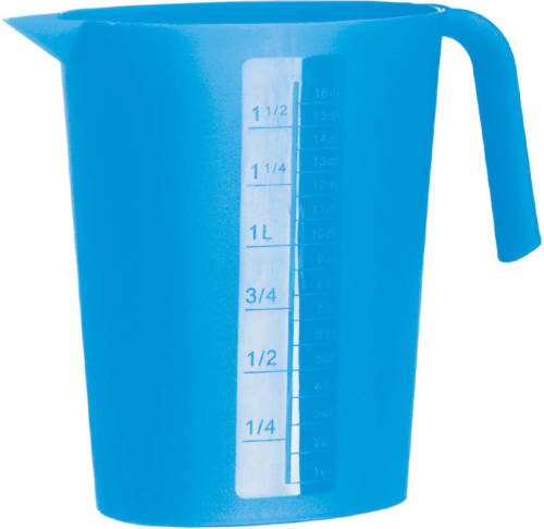 Juypal Hogar Juypal Schenkkan/waterkan - blauw - 1,75 liter - kunststof - L22 x H20 cm - Schenkkannen