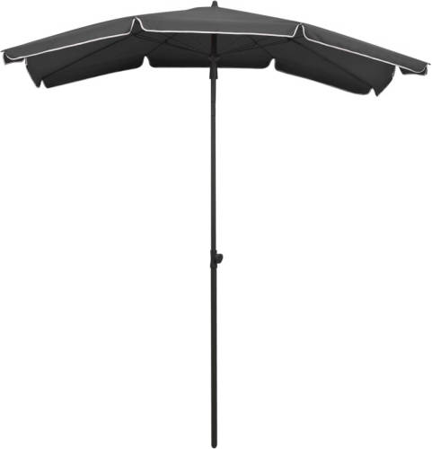 The Living Store Parasol Deluxe - Tuin - 200 x 130 x 234 cm - UV-beschermend polyester - Antraciet