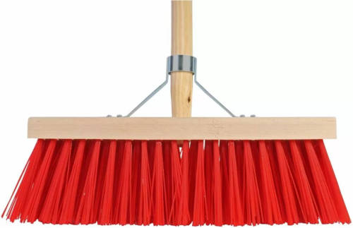 Talen Tools Buitenbezem - hout - nylon - 35 cm - 130 cm tuinbezem - Bezem