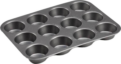 Kinvara Muffins en cupcakes bakken bakvorm/bakblik 26 x 20 cm - voor 12x stuks - Muffinvormen / cupcakevormen