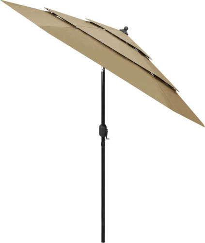 The Living Store Parasol 3-laags - 250 x 229 cm - UV-beschermend materiaal